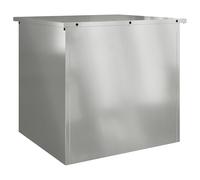 vidaXL Contenitore esterno argento 55 x 50,5 x 50 cm acciaio zincato