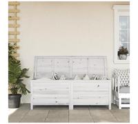 VIDAXL - Contenitore Giardino Bianco 150x50x56,5 Cm Legno Massello Abete