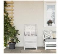 VIDAXL - Contenitore Giardino Bianco 50x49x56,5 Cm Legno Massello Abete