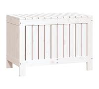 vidaXL Contenitore Giardino Bianco 76x42,5x54cm Legno Massello di Pino