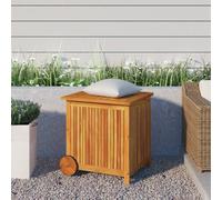 vidaXL Contenitore Giardino con Ruote 60x50x58cm Legno Massello Acacia