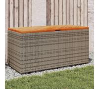 vidaXL Contenitore Giardino Grigio 110x50x54cm Polyrattan Legno Acacia