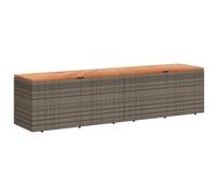 vidaXL Contenitore Giardino Grigio 220x50x54cm Polyrattan Legno Acacia