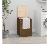 vidaXL Contenitore per Bucato Ambra 44x44x66 cm Legno Massello Pino
