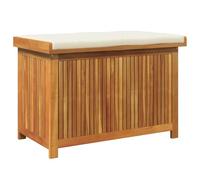 vidaXL Scatola Cuscini da Esterno 90x50x60,5 cm Legno Massello Acacia, Contenitore per Cuscini, Scatola di conservazione, Scatola per Cuscini per Esterni