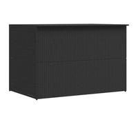 vidaXL Contenitore per esterni Baule portaoggetti in polyrattan - Nero