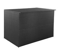 vidaXL Contenitore per Esterni in Polyrattan Nero Portaoggetti Cassa Baule