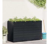 vidaXL Contenitore per Rifiuti per 3 Bidoni Nero 204 x 77,5 x 121,5 cm