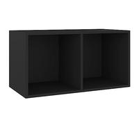 vidaXL Contenitore per Vinili Elegante Robusto Collezione Espositore per Dischi Mensole Portaoggetti Archiviazione LP Nero in Truciolato
