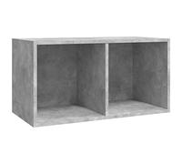 vidaXL Contenitore per Vinili Elegante Robusto Collezione Espositore per Dischi Mensole Portaoggetti Archiviazione LP Grigio Cemento in Truciolato