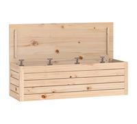 vidaXL Contenitore Portaoggetti 109x36,5x33 cm Legno Massello Pino