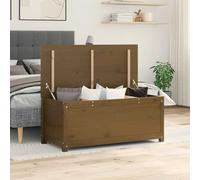 vidaXL Contenitore Portaoggetti Ambra 110x50x45,5cm Massello di Pino