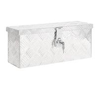 VIDAXL - Contenitore Portaoggetti Argento 50x20,5x15 Cm In Alluminio