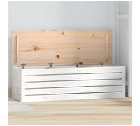 vidaXL Contenitore Portaoggetti Bianco 109x36,5x33cm Massello di Pino