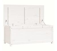 vidaXL Contenitore Portaoggetti Bianco 110x50x45,5cm Massello di Pino