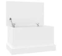 vidaXL Contenitore Portaoggetti Bianco 50x30x28 cm Legno Multistrato