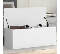 vidaXL Contenitore Portaoggetti Bianco 90x35x35 cm in Truciolato