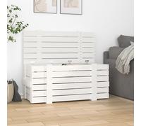 vidaXL Contenitore Portaoggetti Bianco 91x40,5x42 cm Massello di Pino