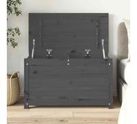 vidaXL Contenitore Portaoggetti Grigio 80x40x45,5cm Massello di Pino