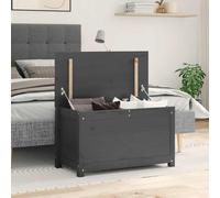 vidaXL Contenitore Portaoggetti Grigio 80x40x45,5cm Massello di Pino