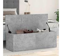 vidaXL Contenitore Portaoggetti Grigio Cemento 102x35x35cm Truciolato