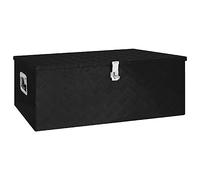 vidaXL Contenitore Portaoggetti Nero 100x55x37 cm in Alluminio