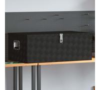 vidaXL Contenitore Portaoggetti Nero 100x55x37 cm in Alluminio