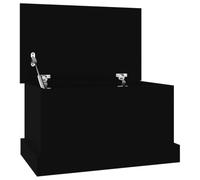 vidaXL Contenitore Portaoggetti Nero 50x30x28 cm Legno Multistrato