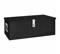 vidaXL Contenitore Portaoggetti Nero 80x39x30 cm in Alluminio