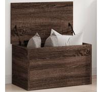 vidaXL Contenitore Portaoggetti Rovere Marrone 60x35x35 cm Truciolato, Scatola portaoggetti, Contenitore per Indumenti, portaoggetti, cesta per Giochi