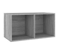 vidaXL Contenitore Vinili Grigio Sonoma 71x34x36 cm Legno Multistrato