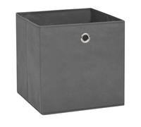 vidaXL Contenitori 4 pz in Tessuto Non Tessuto 28x28x28 cm Grigio