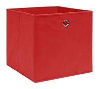 vidaXL Contenitori 4 pz in Tessuto Non Tessuto 28x28x28 cm Rosso Scuro