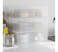 vidaXL Contenitori in Plastica 3 pz 10 L Impilabili