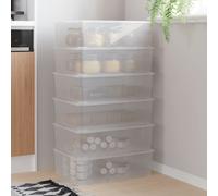 vidaXL Contenitori in Plastica 6 pz 25 L Impilabili