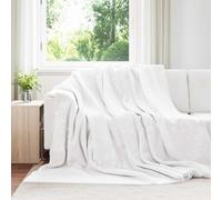 vidaXL Coperta Bianco 240 x 270 cm Panno