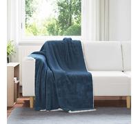 vidaXL Coperta Blu navy 130 x 150 cm Panno