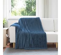 vidaXL Coperta Blu navy 200 x 150 cm Panno