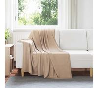 vidaXL Coperta Cammello 170 x 130 cm Panno