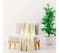 vidaXL Coperta Crema 130x170 cm in Poliestere