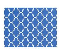 vidaXL Coperta da Esterno ARAKIL Blu Poliestere 300 x 400 cm Intarsi Decorativi