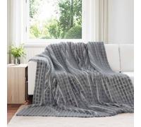 vidaXL Coperta Grigio scuro 240 x 220 cm Panno