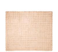 vidaXL Coperta in Pelliccia di Coniglio Finta 4 PCS Beige 240 x 270 cm, Coperta Rettangolare in Pelliccia di Coniglio Finta, Moderna e Accogliente, Perfetta per Decorare la Tua casa e tenerti Caldo