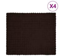 vidaXL Coperta in Pelliccia di Coniglio Finta 4 PCS Cammello, Coperta Rettangolare in Pelliccia di Coniglio Finta, Moderna e Accogliente, Perfetta per Decorare la Tua casa e tenerti Caldo