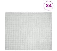 vidaXL Coperta in Pelliccia di Coniglio Finta 4 PCS Grigio, Coperta Rettangolare in Pelliccia di Coniglio Finta, Moderna e Accogliente, Perfetta per Decorare la Tua casa e tenerti Caldo