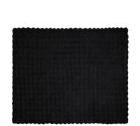 vidaXL Coperta in Pelliccia di Coniglio Finta 4 PCS Nero 220 x 240 cm, Coperta Rettangolare in Pelliccia di Coniglio Finta, Moderna e Accogliente, Perfetta per Decorare la Tua casa e tenerti Caldo