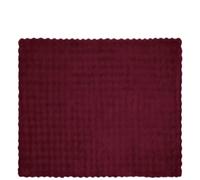 vidaXL Coperta in Pelliccia di Coniglio Finta 4 PCS Rosso Bordeaux, Coperta Rettangolare in Pelliccia di Coniglio Finta, Moderna e Accogliente, Perfetta per Decorare la Tua casa e tenerti Caldo