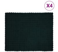 vidaXL Coperta in Pelliccia di Coniglio Finta 4 PCS Verde Scuro, Coperta Rettangolare in Pelliccia di Coniglio Finta, Moderna e Accogliente, Perfetta per Decorare la Tua casa e tenerti Caldo