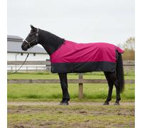 vidaXL Coperta per Cavalli Rosa e Nero 125 cm Poliestere