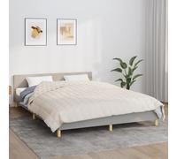 vidaXL Coperta Ponderata Crema Chiaro 220x235 cm 11 kg Tessuto